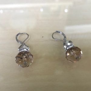 Talbots Rhinestone and Glass Bead Drop Earrings